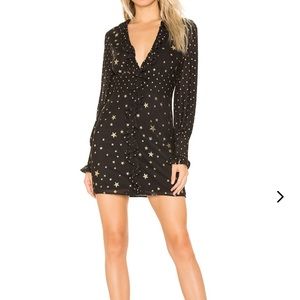 Joy Mini Dress in Black & Gold - Lovers + Friends